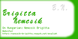 brigitta nemcsik business card